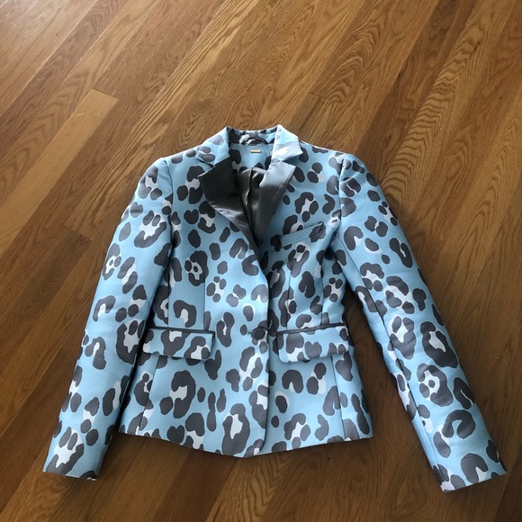 Adam Lippes(NOT for target collection) Womens Sky Leopard Print Silk blazer - Picture 10 of 10